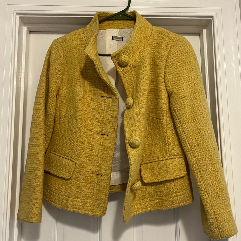 Vintage jcrew coat -yellow
